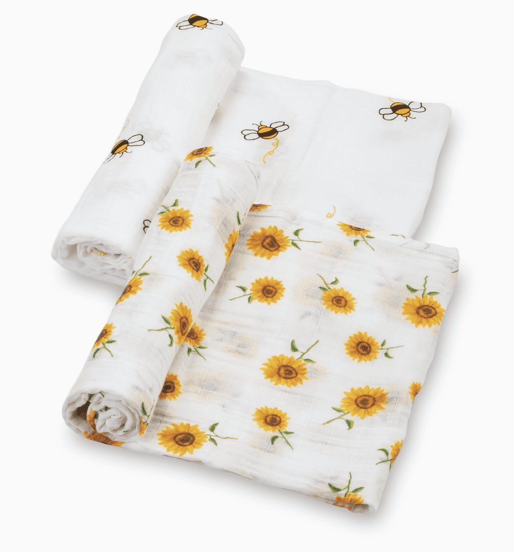 Sunflower Fields – Baby Swaddle / Light Blanket Set